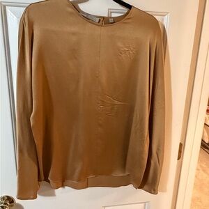 Vince Gold Silk  Blouse
